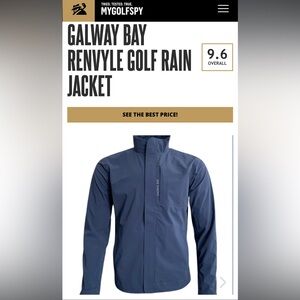 Galway Bay Renvyle Men's Blue Golf Rain Jacket